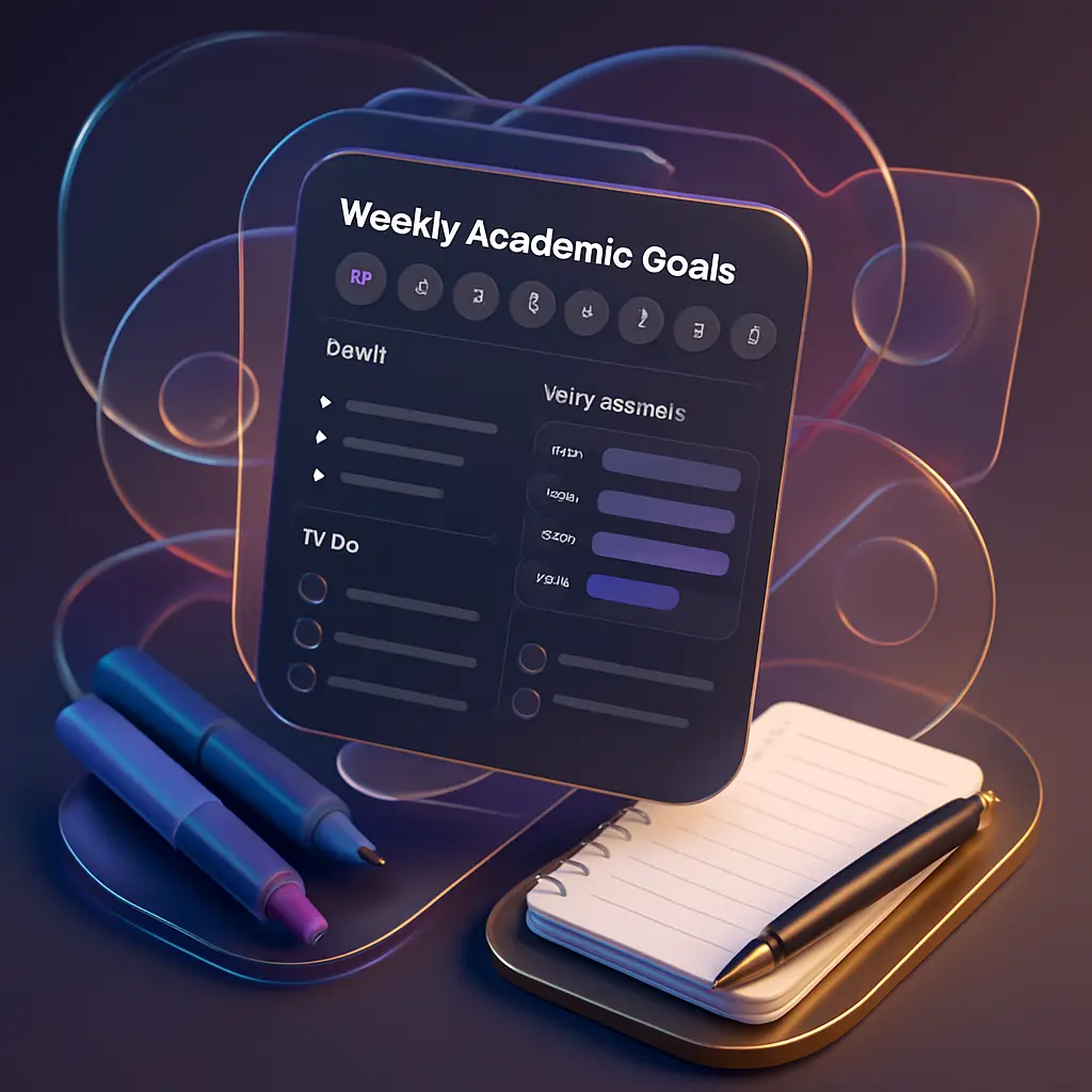 Weekly Academic Goals Planner